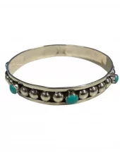 Ekte Turkis - Håndlaget Sølv Armbånd - Silver N Accessories