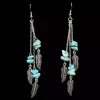Turquoise And Feaher Earrings - M&F