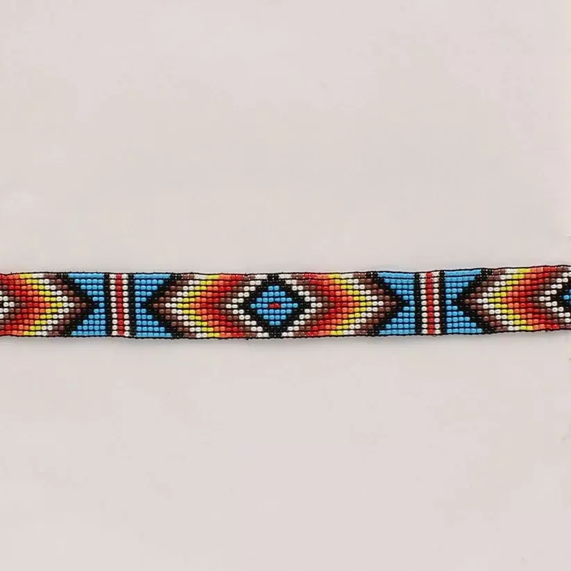 MF - Headband Beaded Strecth Aztec