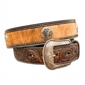 3D Kuskinn og kryss Conchos Belte - Nocona(2)