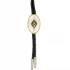 Aztec Oval Rope Edge - Bolo Tie - M&F