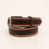OILED BROWN COLORED STRAP BELT - Ariat