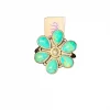 Real Turquoise And Silver Flower Ring - Silver And Asseccories