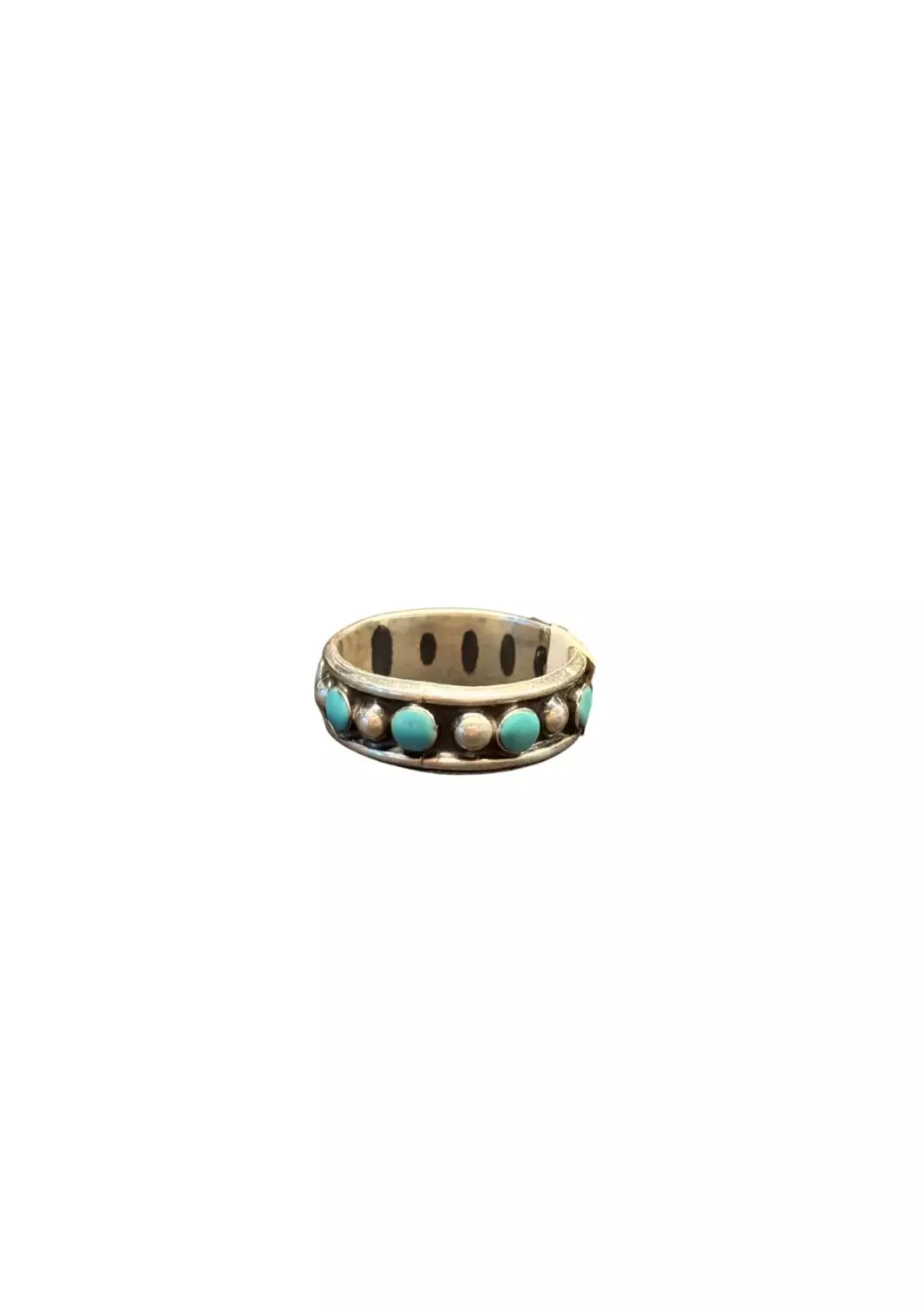 Real Turquoise And Silver Ring - Silver And Asseccories