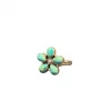 Real Turquoise And Silver Flower Ring 0.2 - Silver And Asseccories