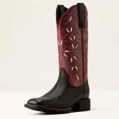 Round Up Holly Wide Square Toe Western Boot - Ariat