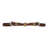 Royal King Leather Curb Strap with Rawhide Ball - Tough 1