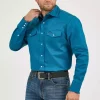 Teal Cowboy Cut Work Shirt - Wrangler