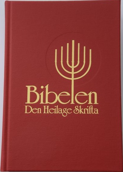 Bibelen - Den Heilage Skrifta (94), Mellomstor, Rødt kunstskinn, Stivbind (NN)