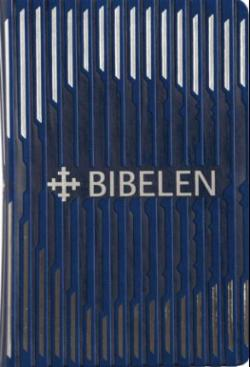Bibel 2011, Medium, Blå m/sølvmønster kunstskinn (NN)