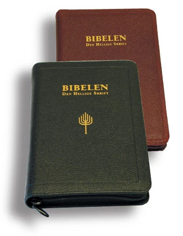 Bibelen - Den Hellige Skrift (88/07), Lommeutgave, Sort geiteskinn m/glidelås (BM)