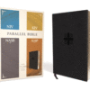 NIV - KJV - Nasb - Amplified, Parallel Bible, Leathersoft, Black - Four Bible Versions Together for