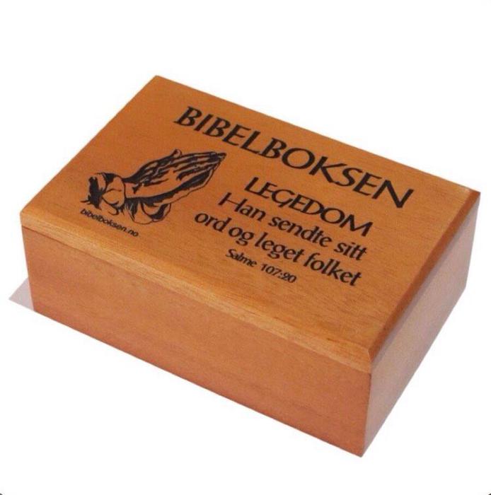 Bibelboks, Legedom (100 kort i mahognyboks)
