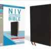 NIV - Thinline Bible, Large Print, Bonded Leather, Black, Red Letter Edition (Special)