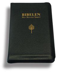 Bibelen - Den Hellige Skrift (88/07), Mellomstor, Sort geiteskinn, Register (BM)