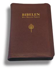 Bibelen - Den Hellige Skrift (88/07), Mellomstor, Burgunder geiteskin, Register (BM)