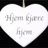 Hengehjerte, Hjem kjære hjem, 19,5x17 cm. Utsolgt fra leverandør!