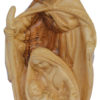 Julekrybbe oliventre, Den hellige familie, 15 cm (håndlaget)