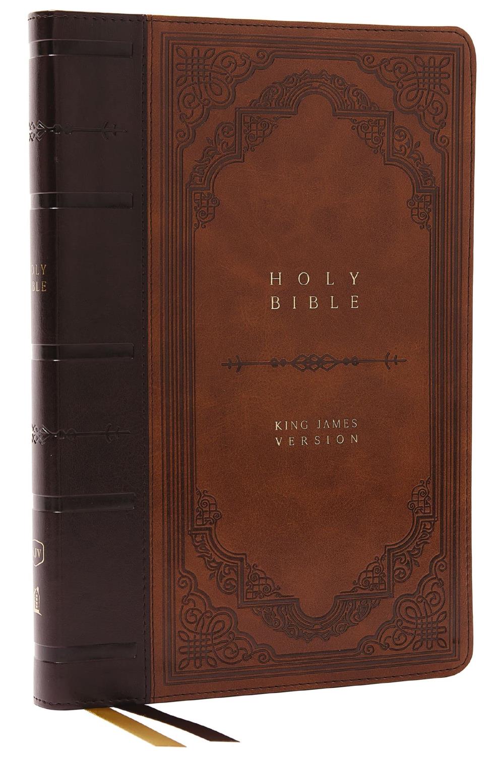 KJV - Giant Print Thinline Bible, Vintage Series, Leathersoft, Brown, Red Letter, Comfort Print: Kin