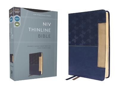 NIV - Thinline Bible, Leathersoft, Blue, Red Letter, Comfort Print