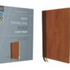 NIV - Thinline Bible, Giant Print, Leathersoft, Brown, Red Letter, Comfort Print