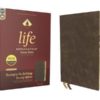NIV - Life Application Study Bible, Third Edition, Bonded Leather, Brown, Red Letter, Thumb Indexed
