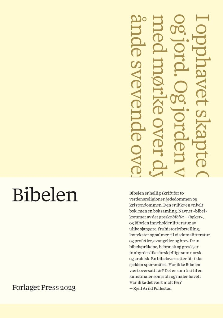 Bibelen (Pollestad 2023) - Hvit. Forventet utgivelse 26.09.2023!
