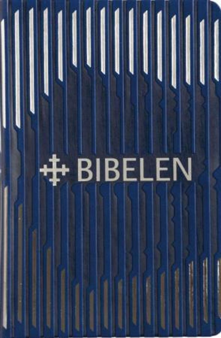 Bibel 2011, Medium, Blå kunstskinn m/sølvmønster (BM)