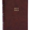 NKJV - Single Column Reference Bible, Verse-By-Verse, Brown Leathersoft, Red Letter, Comfort Print