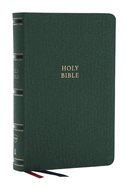 NKJV - Single Column Reference Bible, Verse-By-Verse, Green Leathersoft, Red Letter, Comfort Print (