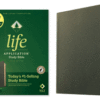 NLT - Life Application Study Bible, Third Edition (Genuine Leather, Olive Green, Indexed, Red Letter
