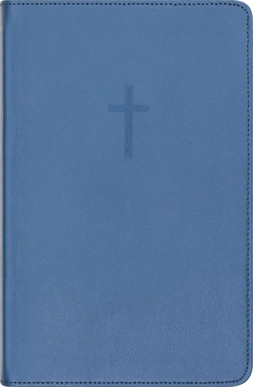 Bibel 2024, Medium (11,8x18 cm), Blått skinn, BM