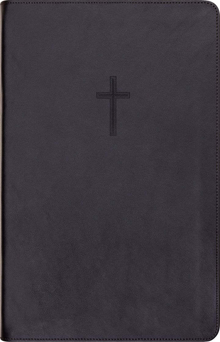 Bibel 2024, Storskrift (15,8x24,5 cm), Svart skinn, BM