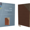 NIV - Thinline Bible, Leathersoft, Brown, Red Letter, Thumb Indexed, Comfort Print