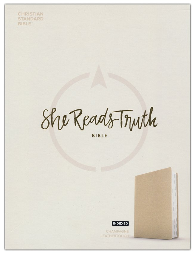 CSB - She Reads Truth Bible, Champagne Gold Leathertouch, Indexed: Notetaking Space, Devotionals, Re