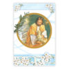 Jesus med lammet. Dobbelt kort m/konv, 11,5x16,5 cm (306530)