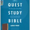NIV -  Quest Study Bible, Large Print, Leathersoft, Brown