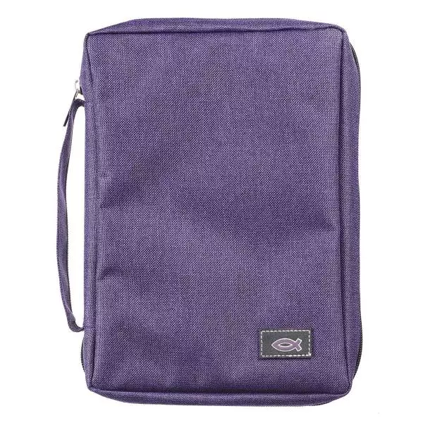 Bibeltrekk, Large, Polyester, Lilla m/fisk (BBL 619)