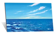 Flanellograf, Liten (40x60cm), Bakgrunn, Hav og himmel, Montert på papp-plate