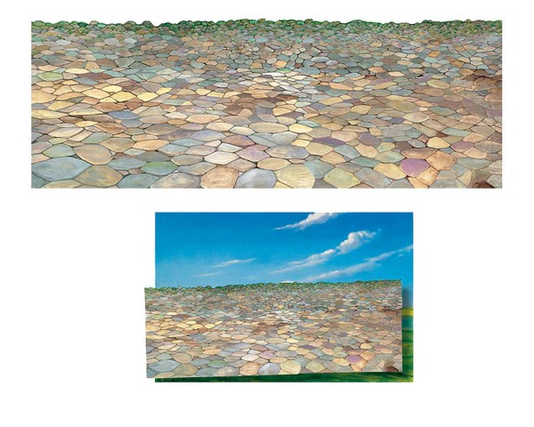 Flanellograf, Liten (40x60cm), Overlegg, Brostein