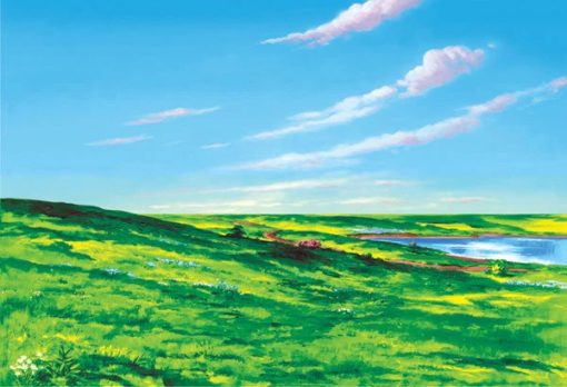 Flanellograf, Liten (40x60cm), Overlegg, Gressbakke