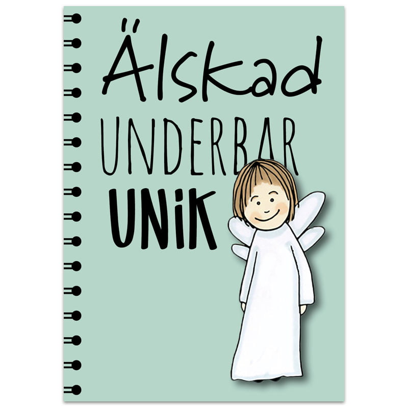 Skrivebok - Elsket, underbar, unik (Note35)