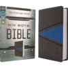 NIV - Boys Bible, Leathersoft, Gray/Blue, Comfort Print