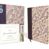 NIV - Journal the Word Bible, Cloth Over Board, Pink Floral, Red Letter Edition, Comfort Print: Refl