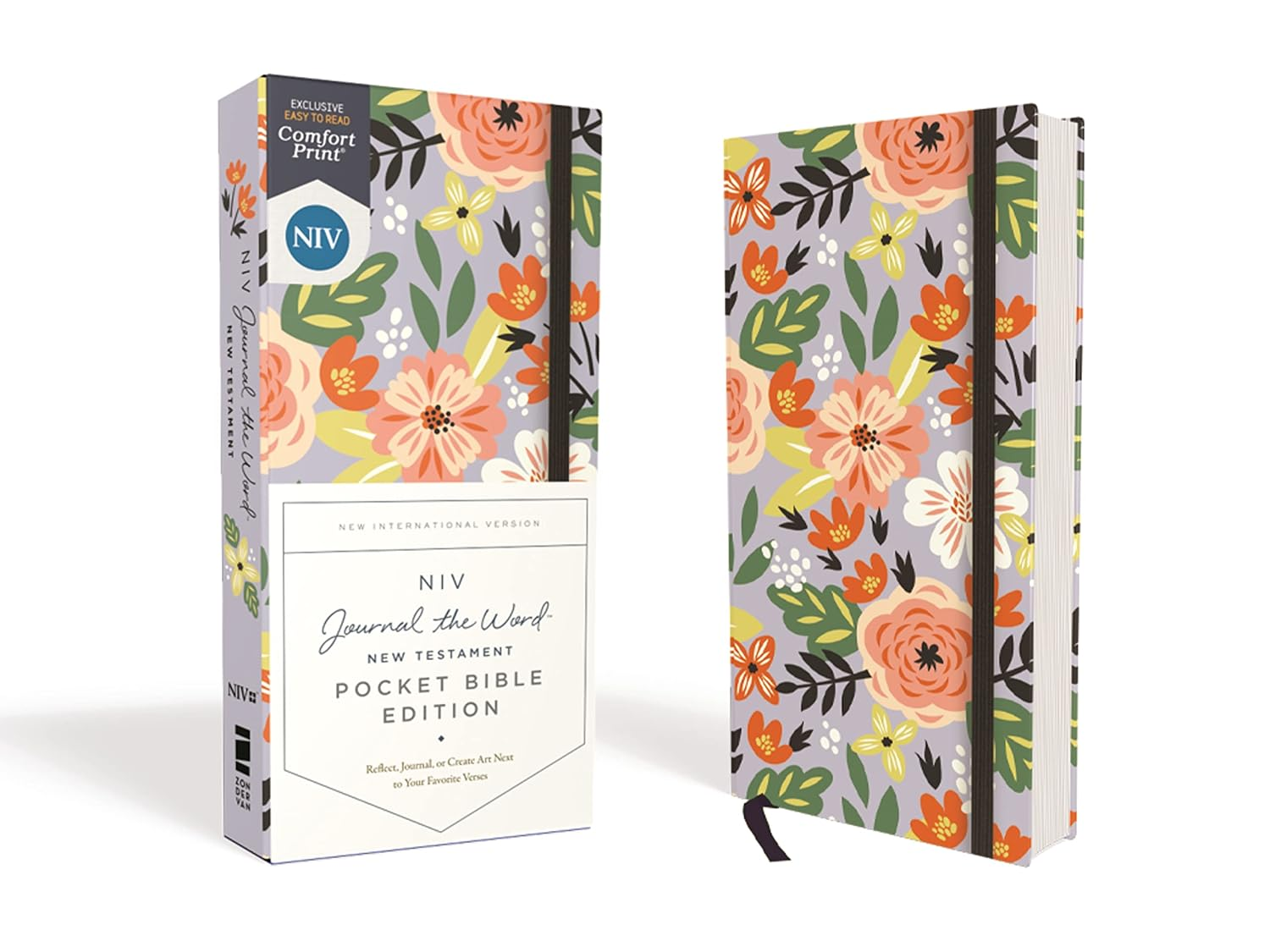 NIV - Journal the Word New Testament (Perfect for Note-Taking), Pocket Bible Edition, Hardcover, Flo