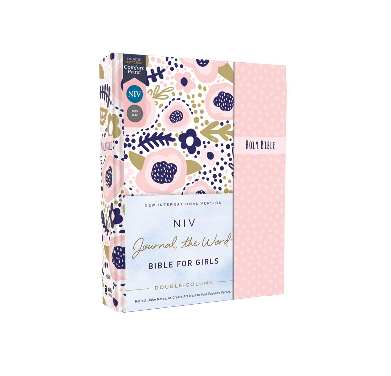 NIV - Journal the Word Bible for Girls, Double-Column, Hardcover, Pink, Magnetic Closure, Red Letter
