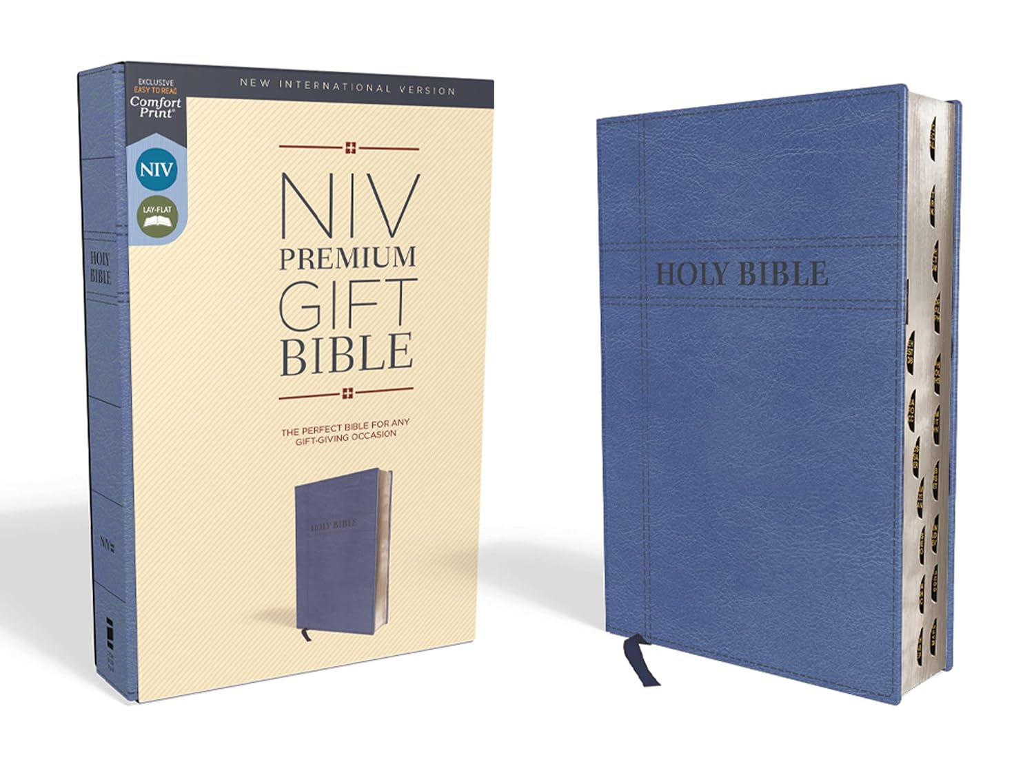 NIV - Premium Gift Bible, Leathersoft, Navy, Red Letter Edition, Indexed, Comfort Print