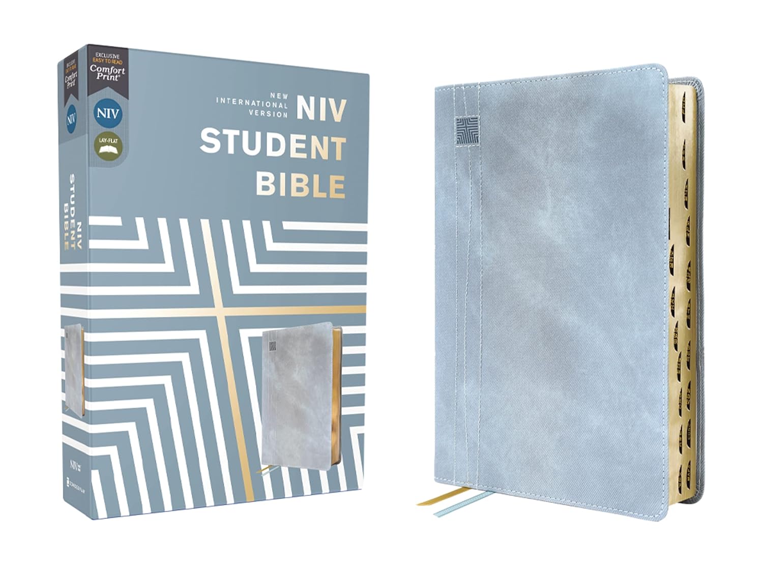 NIV - Student Bible, Leathersoft, Teal, Thumb Indexed, Comfort Print