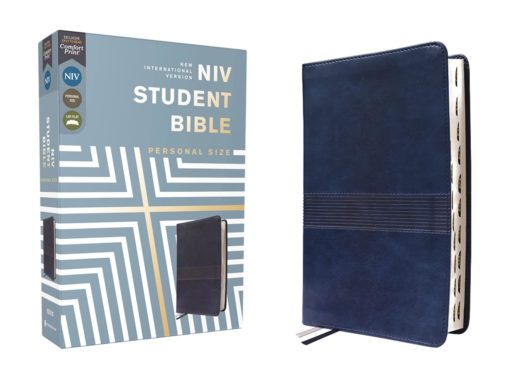 NIV - Student Bible, Personal Size, Leathersoft, Navy, Thumb Indexed, Comfort Print