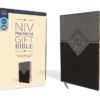 NIV - Premium Gift Bible, Leathersoft, Black/Gray, Red Letter Edition, Indexed, Comfort Print